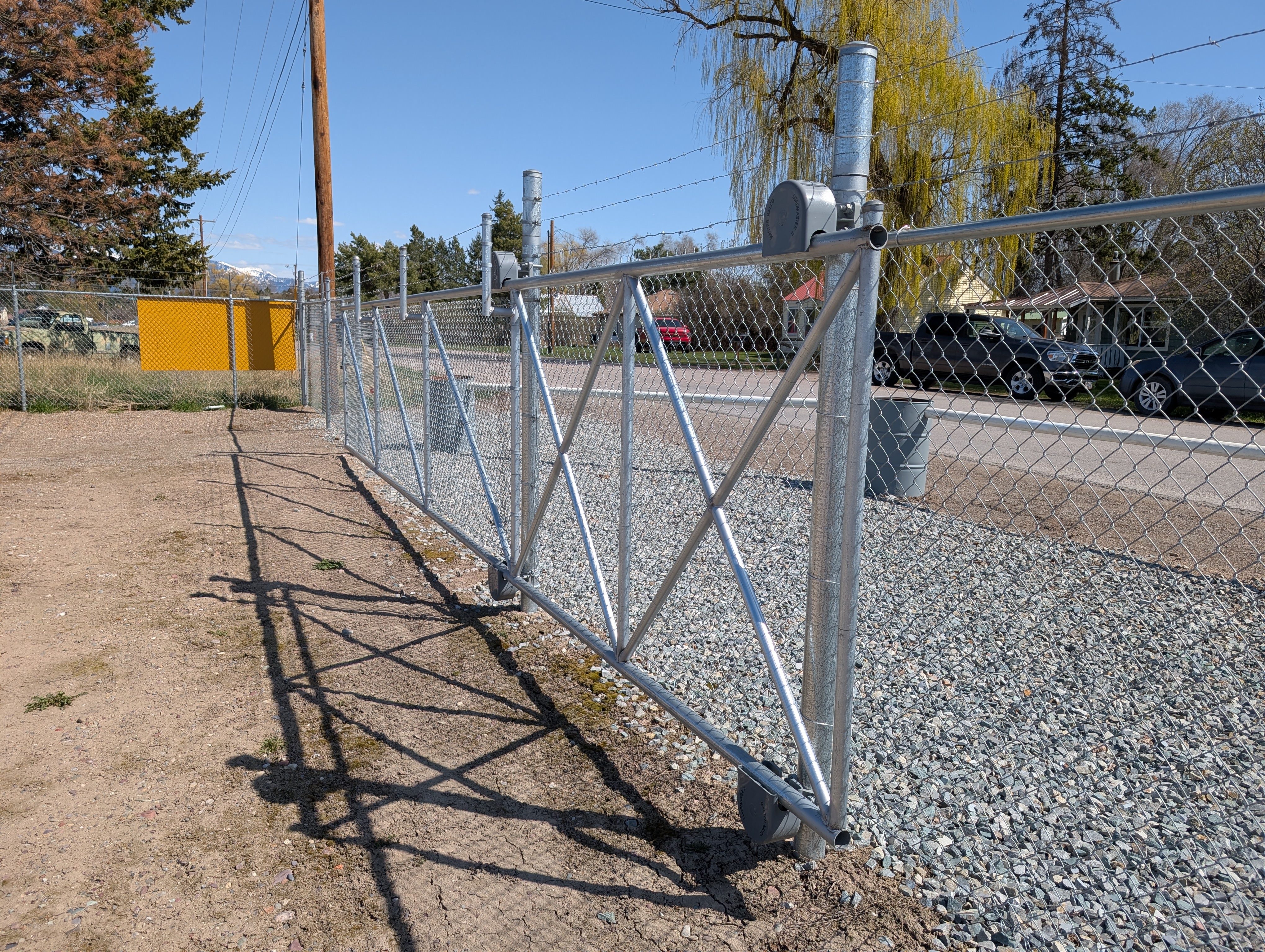 Gated entrance to Sunset Storage in Kalispell, MT